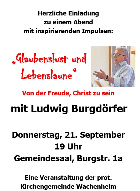 Themenabend mit Ludwig Burgdörfer
