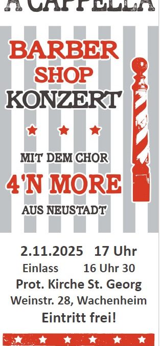 Voranzeige: Konzert mit Four ´n more