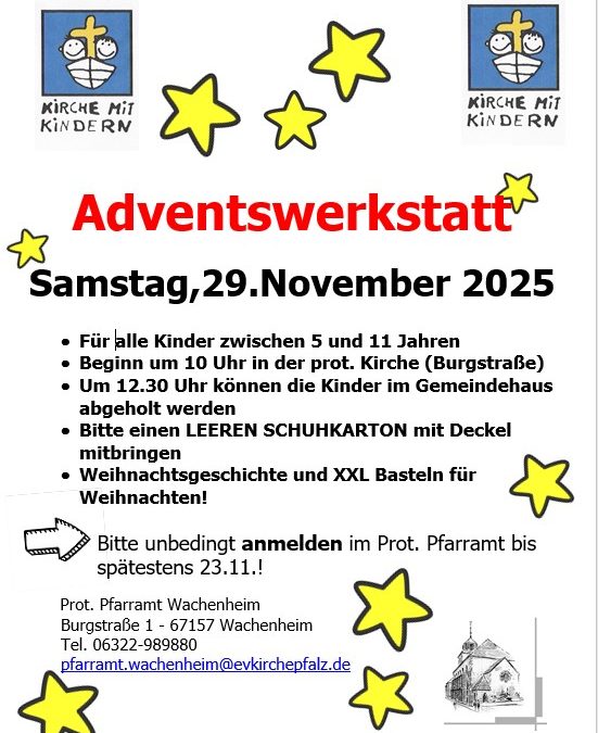 Jetzt anmelden zur Adventswerkstatt!