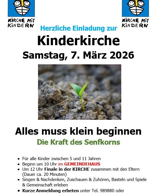 Kinderkirche am 7.3.2026
