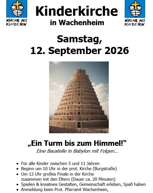 Herzliche Einladung zur KINDERKIRCHE!